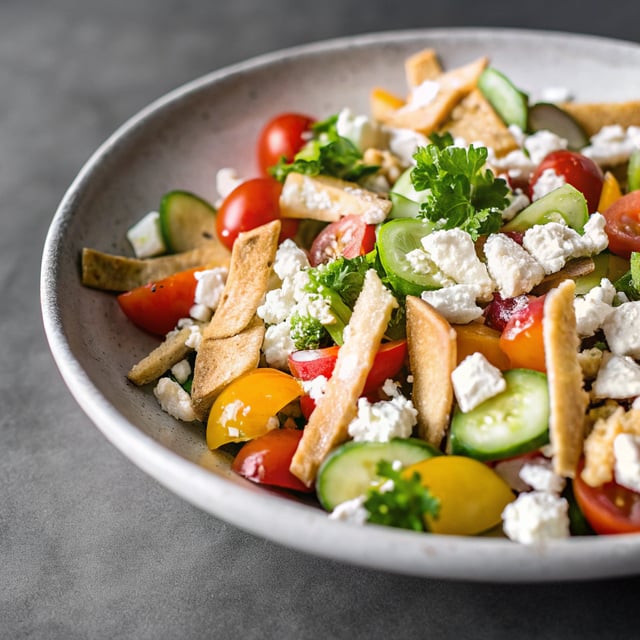 Fattoush With Crunchy Flatbread Ribbons