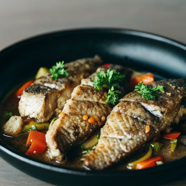 Fish with White Wine Sauce