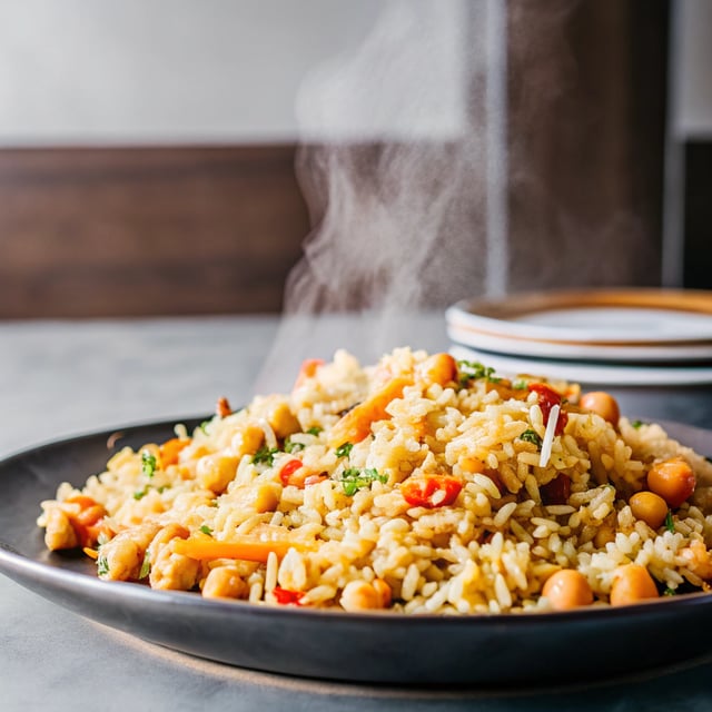 Fragrant Chickpea Rice Pilaf