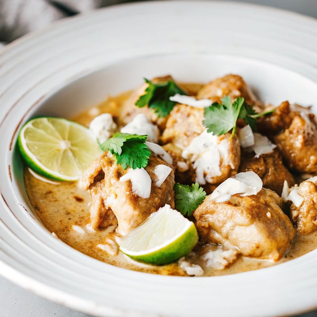 Golden coconut chicken curry