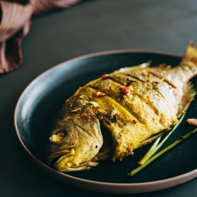 Golden Turmeric Fish (Indonesian baked fish recipe)