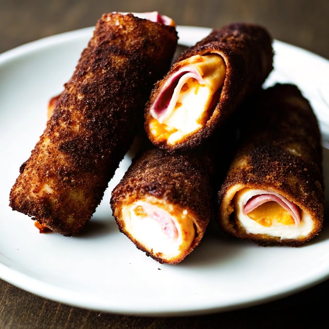Ham and Cheese French Toast Roll Ups