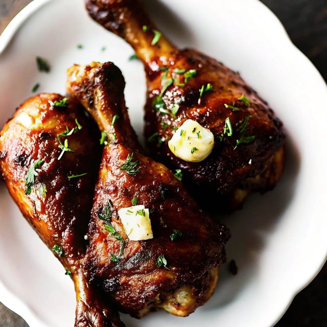 Herb & Garlic Butter Chicken Marylands (chicken leg quarters)