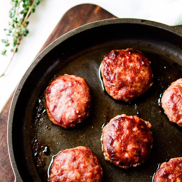Homemade sausage patties