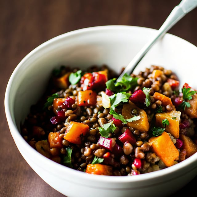 Honey-Cinnamon Pumpkin Lentil Salad