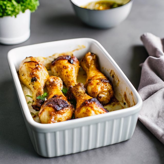 Honey Mustard Baked Chicken Drumsticks