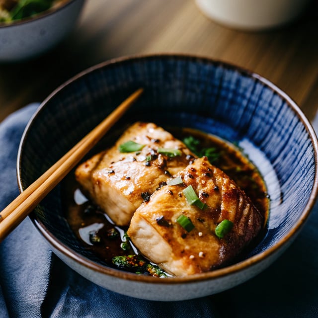 Japanese Salmon with Mirin and Soy Sauce