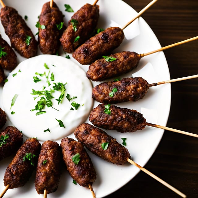 Lamb Koftas with Yoghurt Dressing