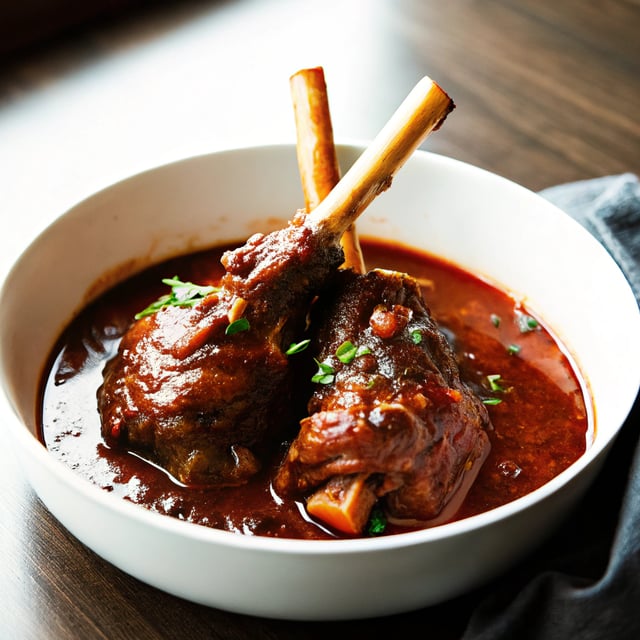 Lamb Shanks in Red Wine Sauce