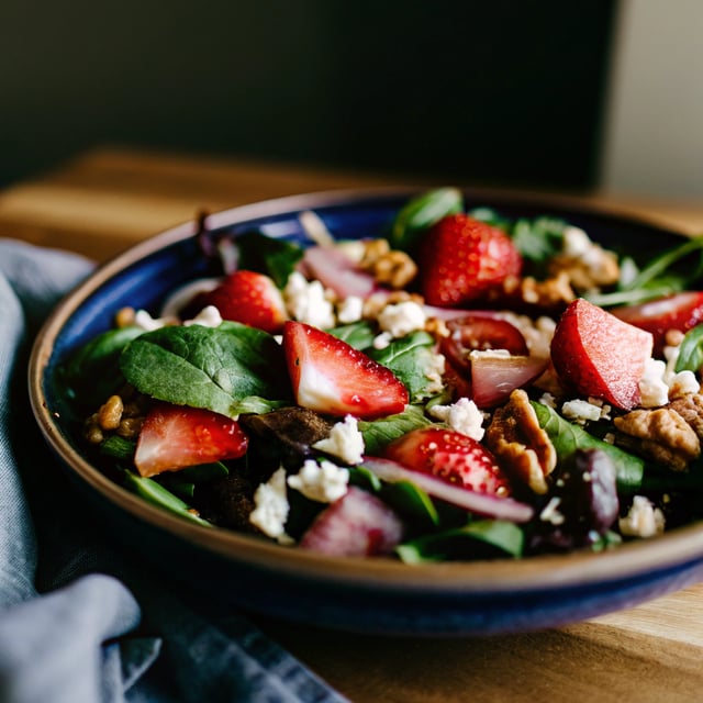 Louisiana Strawberry Spinach Salad with Strawberry Balsamic Dressing