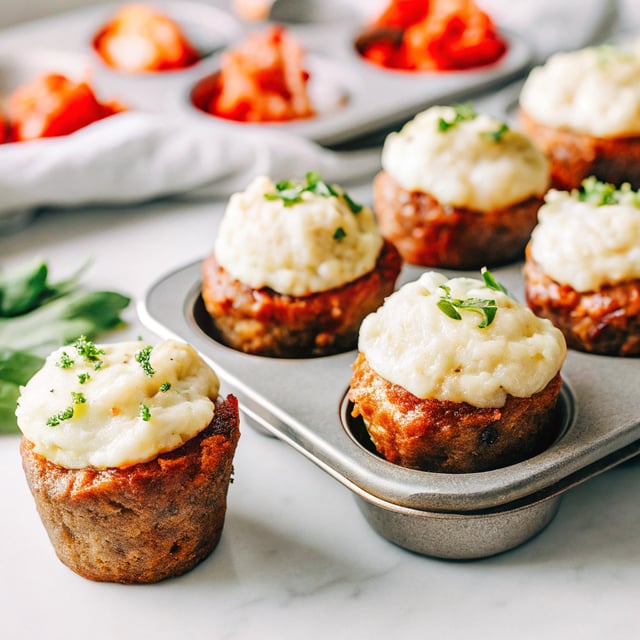 Meatloaf Cupcakes With Mashed Potato