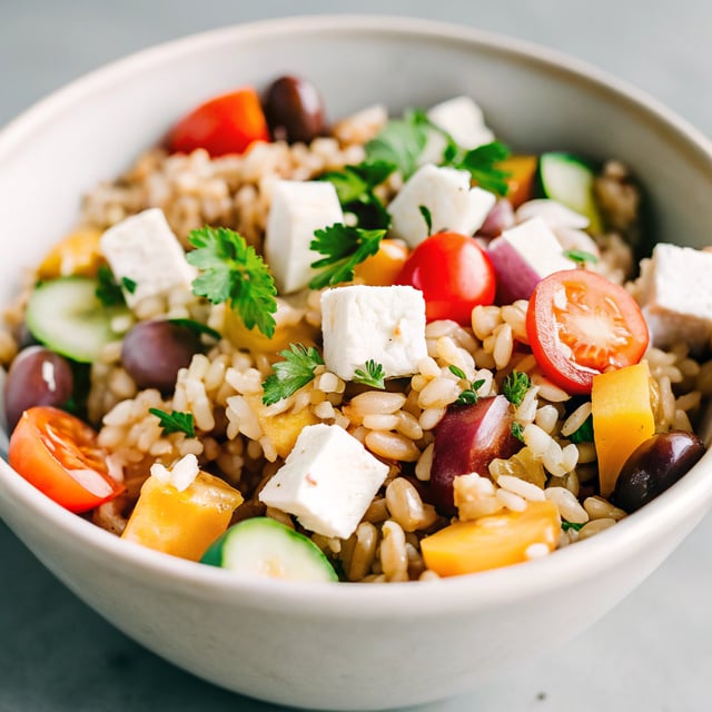 Mediterranean Brown Rice Salad
