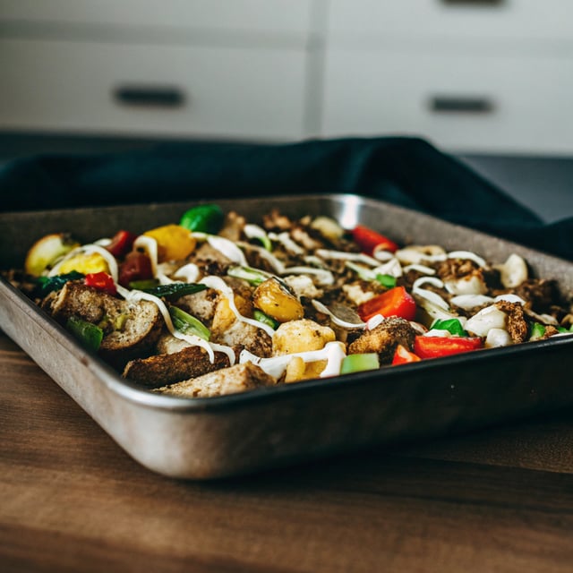 Middle Eastern Roasted Vegetables with Tahini Sauce