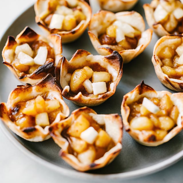 Mini Apple Pie Wonton Cups