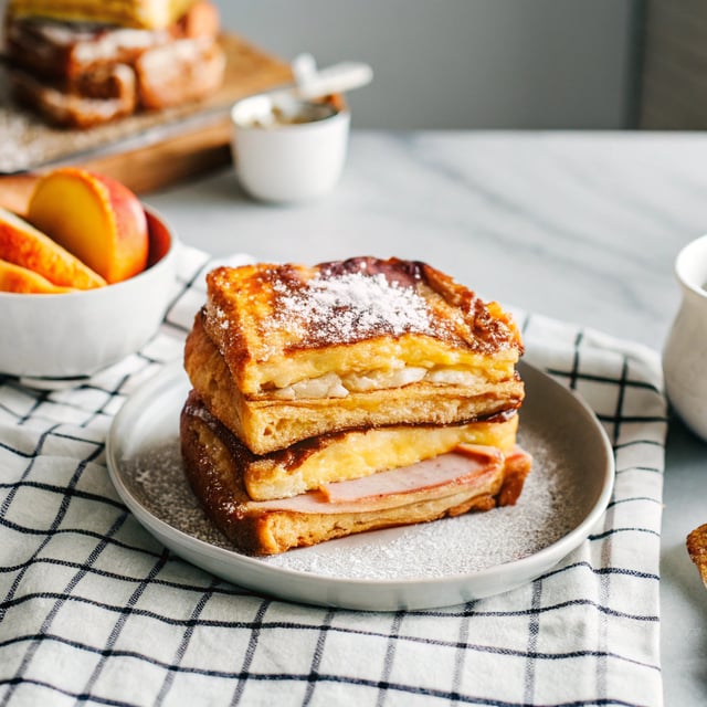 Monte Cristo Sandwich (Ham Cheese French Toast)