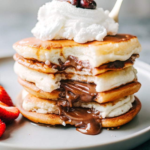Nutella Stuffed Pancakes