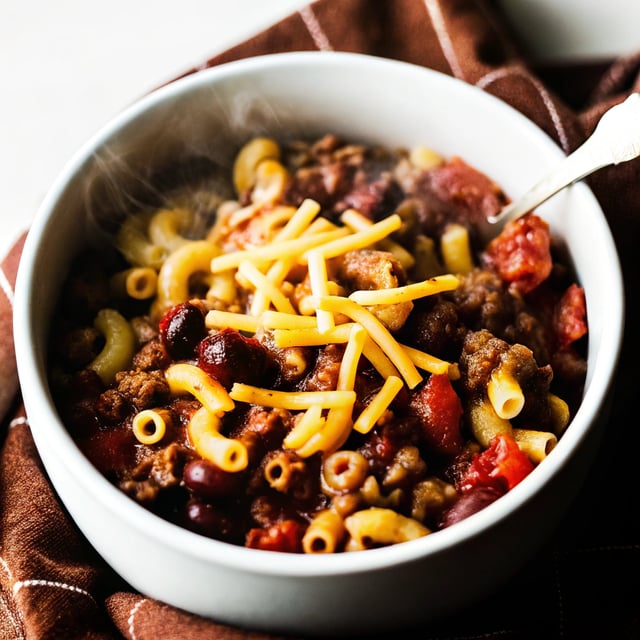 One Pot Chili Mac and Cheese