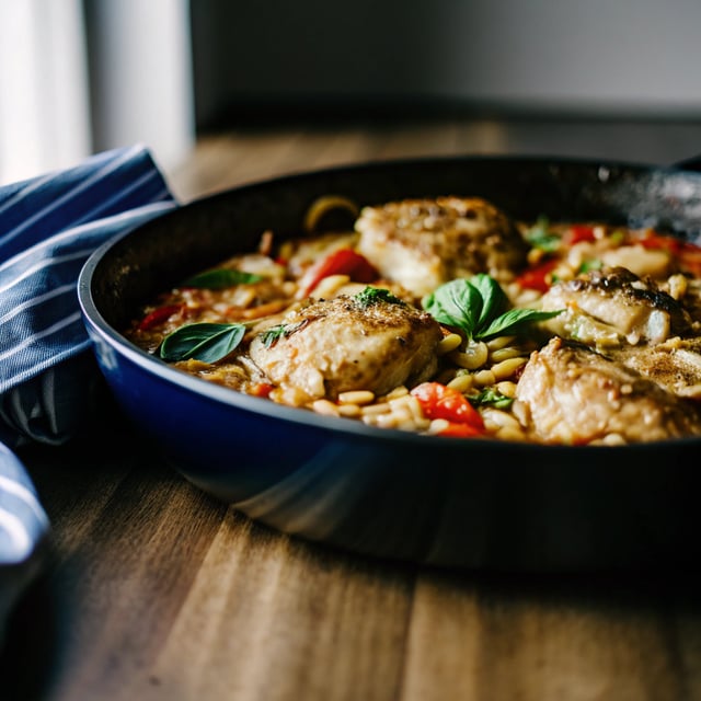 One Pot Italian Chicken & Orzo / Risoni Pasta