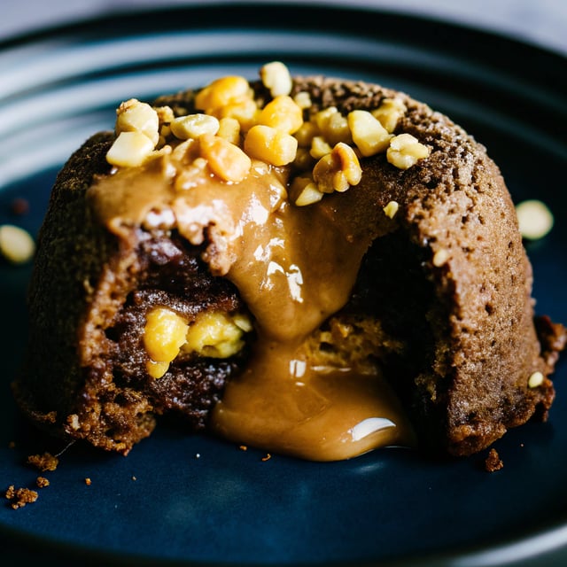 Peanut Butter Chocolate Molten Lava Cake