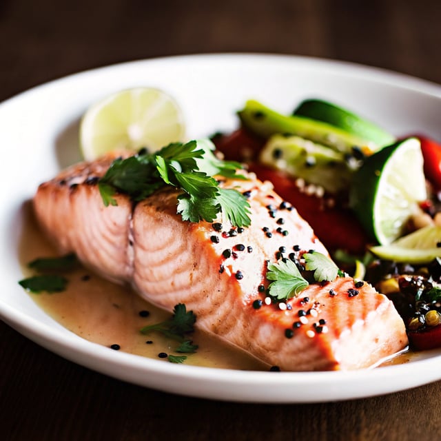 Poached Salmon in Coconut Lime Sauce