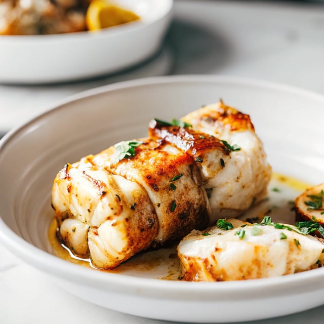 "Poor Man's Lobster" – Monkfish with Herb Browned Butter