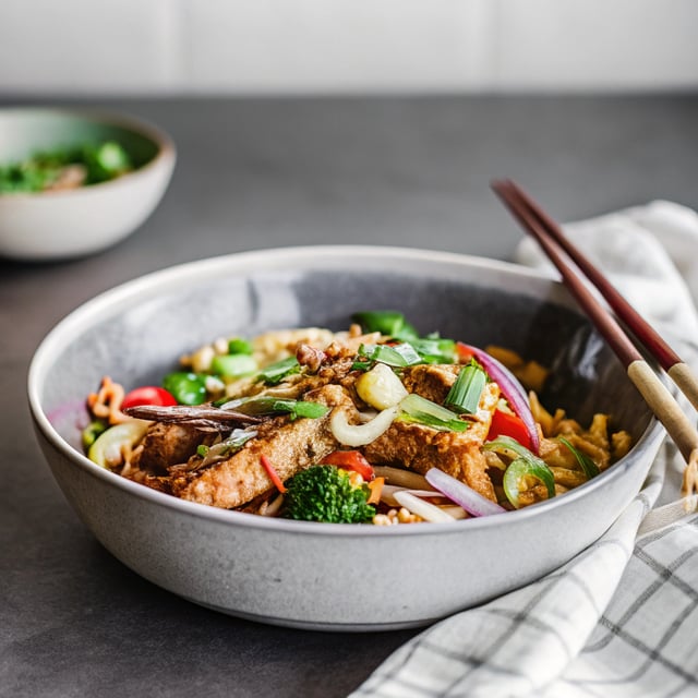 Quick Satay Peanut Stir Fry (any protein)