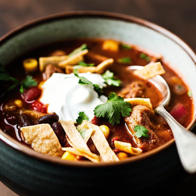 Quick Taco Soup with Pork Carnitas