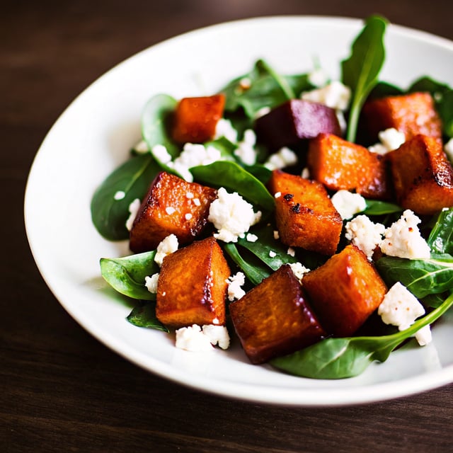 Roast Pumpkin, Spinach and Feta Salad