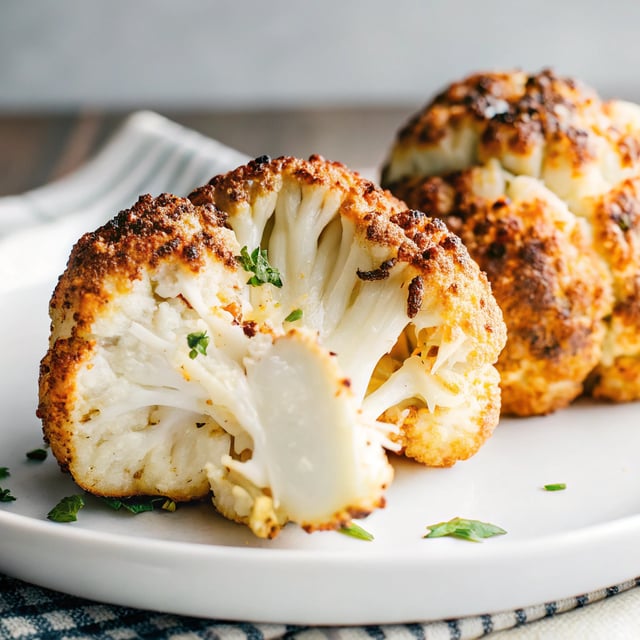 Roasted Parmesan Crusted Cauliflower