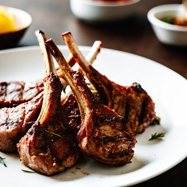 Rosemary Garlic Grilled Lamb Chops