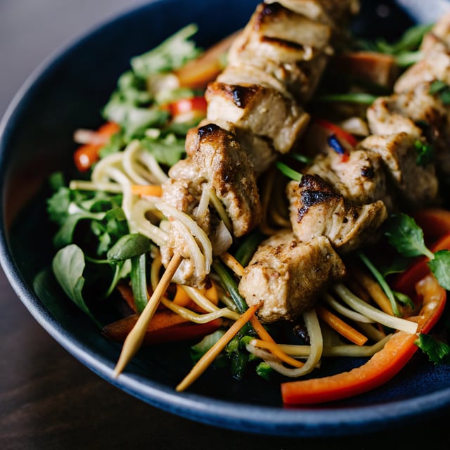 Satay Chicken Noodle Salad