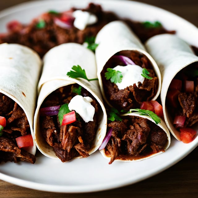 Shredded Beef Burritos