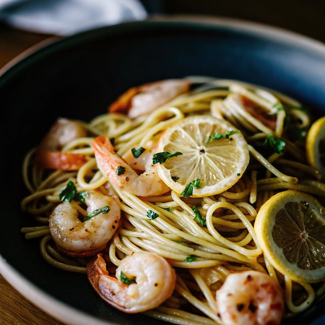 Shrimp / Prawn Pasta with Lemon
