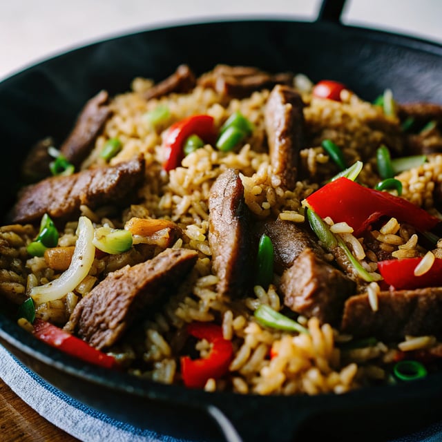 "Sizzling Beef" Steak Fried Rice