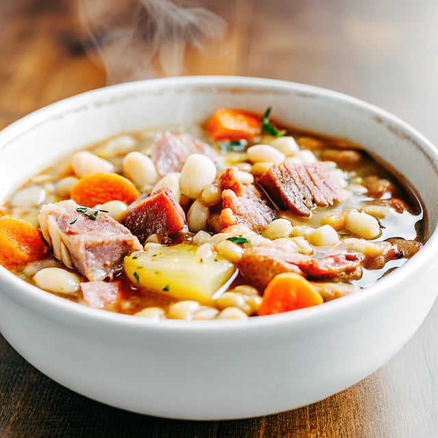 Slow Cooker Ham Bone Soup with Beans
