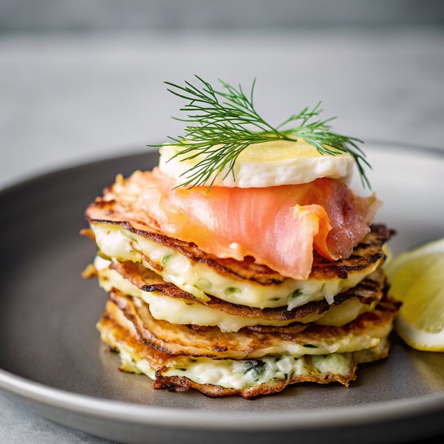 Smoked Salmon Potato Rosti Stack