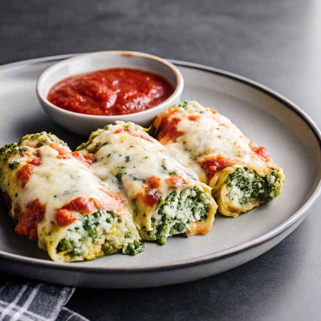 Spinach Beef Cannelloni (Manicotti)