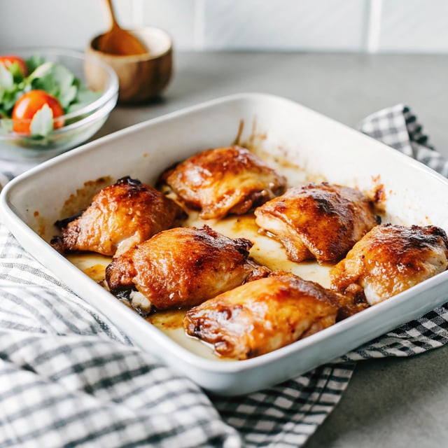 Sticky Baked Chicken Thighs