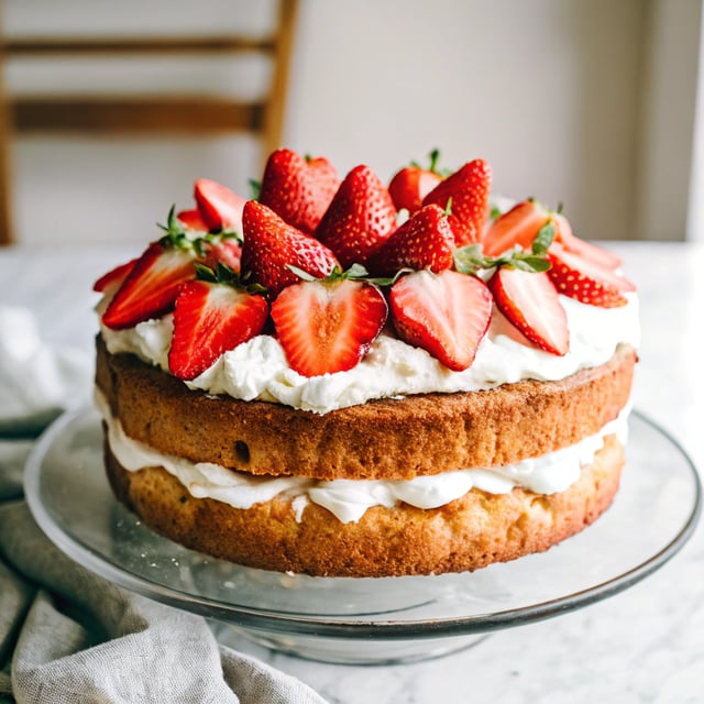 Strawberry Cake (really easy cake recipe)