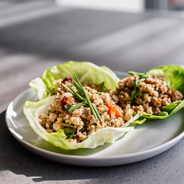 Thai Lettuce Wraps (Larb Gai, Laab Gai)