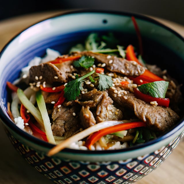Thai Sweet Chilli Beef Bowls