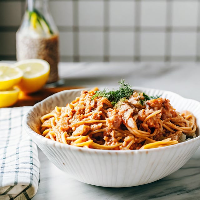 The most amazing canned tuna pasta!
