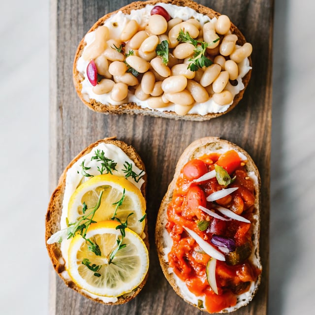 Trio of Bruschetta: Lemon Cannellini Bean