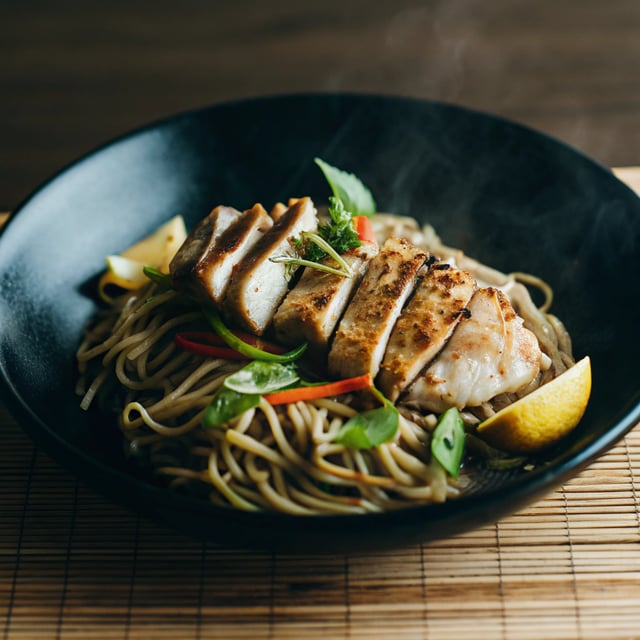 Vietnamese Noodles with Lemongrass Chicken