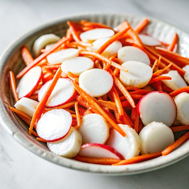 Vietnamese pickled carrots and daikon (radish)