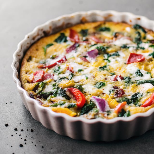 110 Calorie Crustless Veggie Quiche