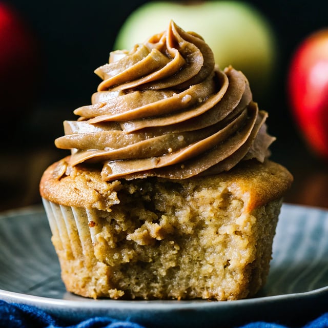 Apple Cupcakes with Salted Caramel Frosting