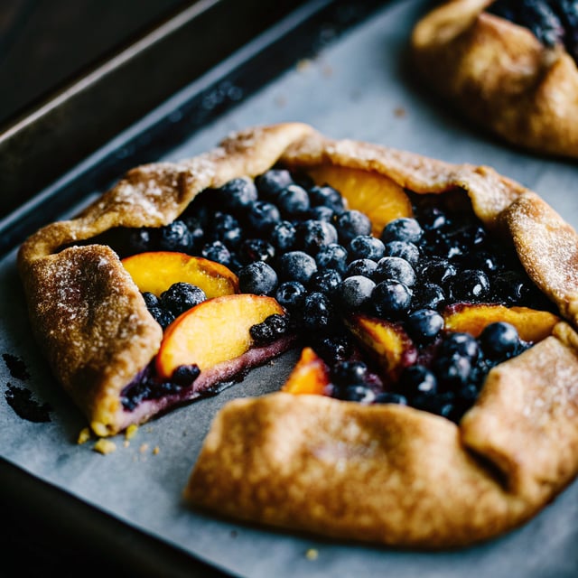 Blueberry Peach Frangipane Galette