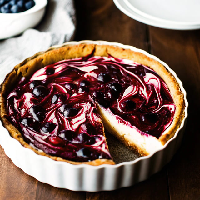 Blueberry Swirl Cheesecake