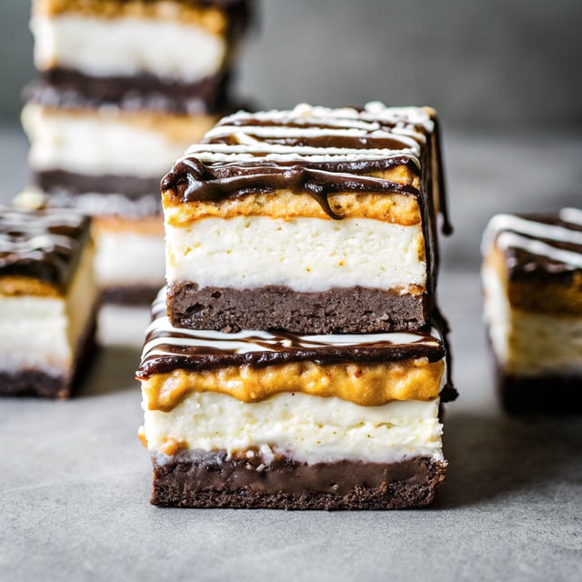 Chocolate Peanut Butter Cheesecake Bars